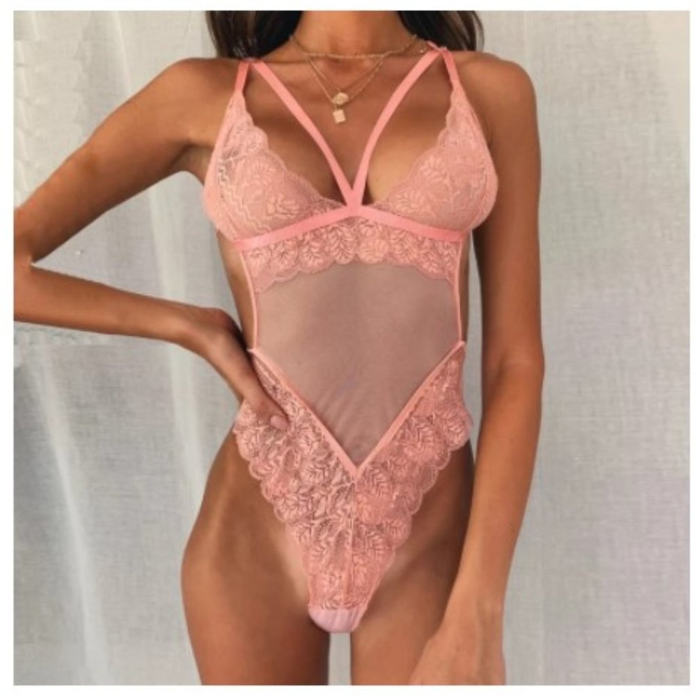 Pink Lace Teddy